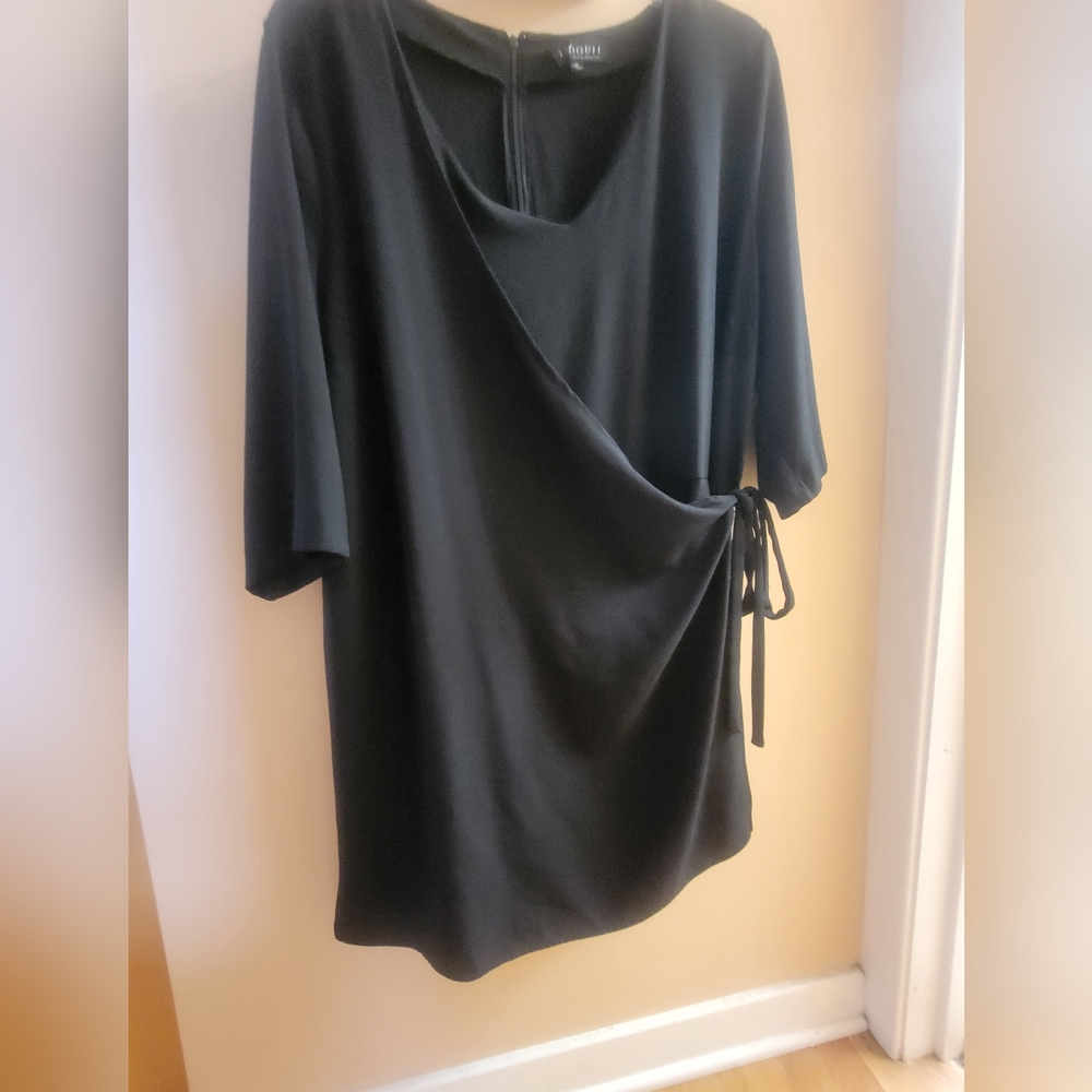 Elegant Eloquii Size 22 Black Women's Wrap Skort Dress